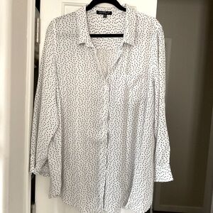 Velvet Heart printed button up. Sz 2x